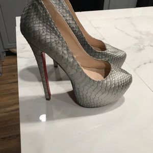Christian Louboutin platform pumps Daffodil python